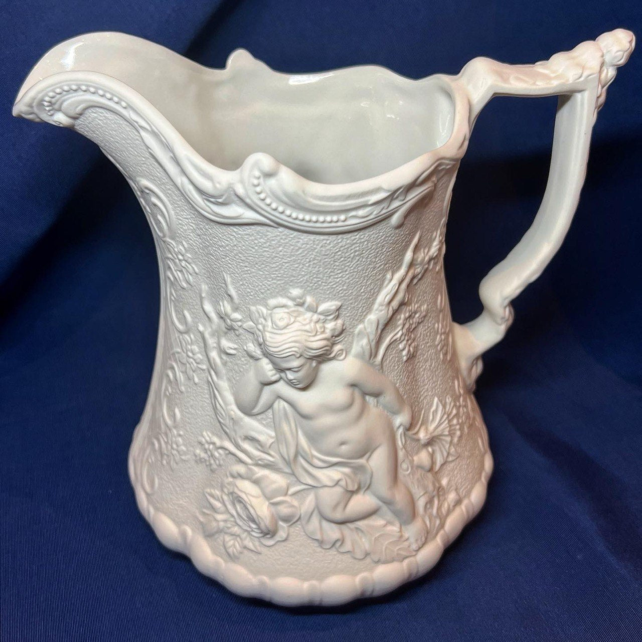 Portmeirion, Parian, Large Bisque Porcelain Pitcher