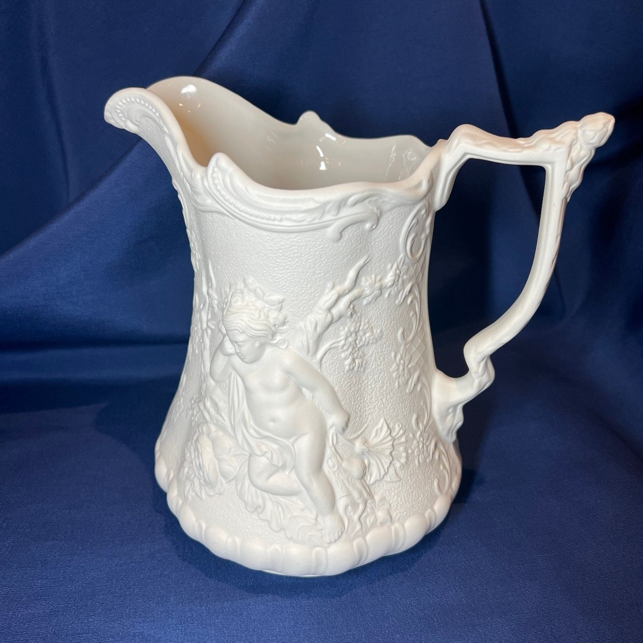 Portmeirion, Parian, Large Bisque Porcelain Pitcher