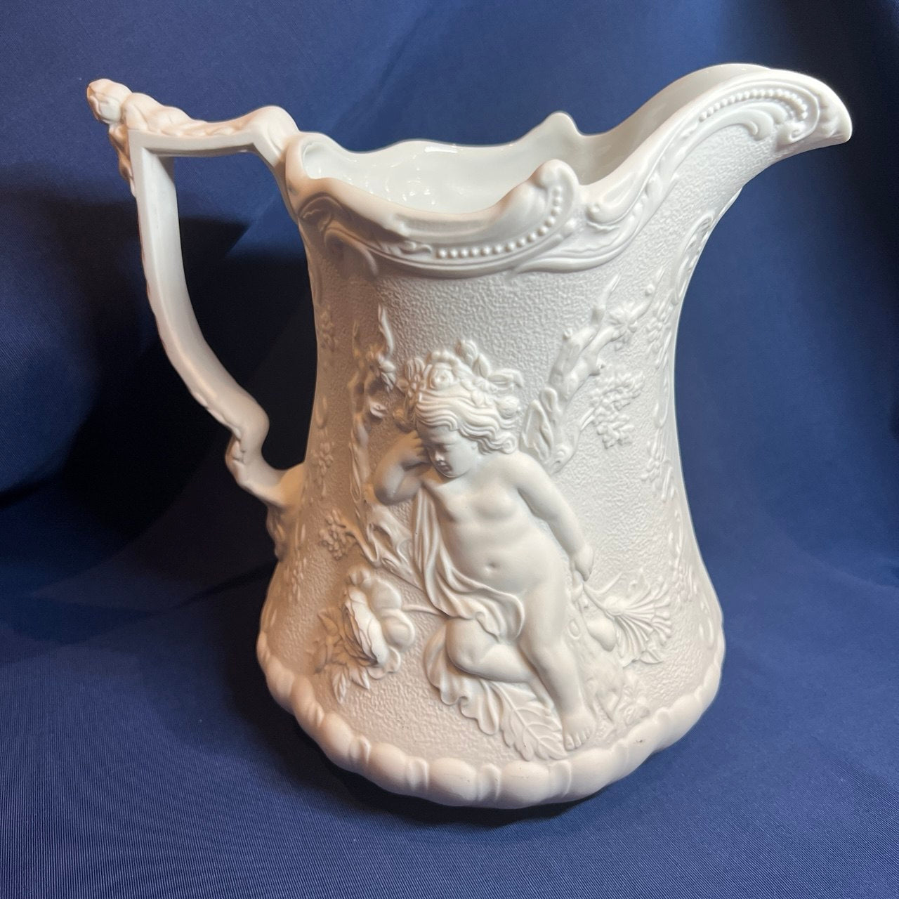 Portmeirion, Parian, Large Bisque Porcelain Pitcher
