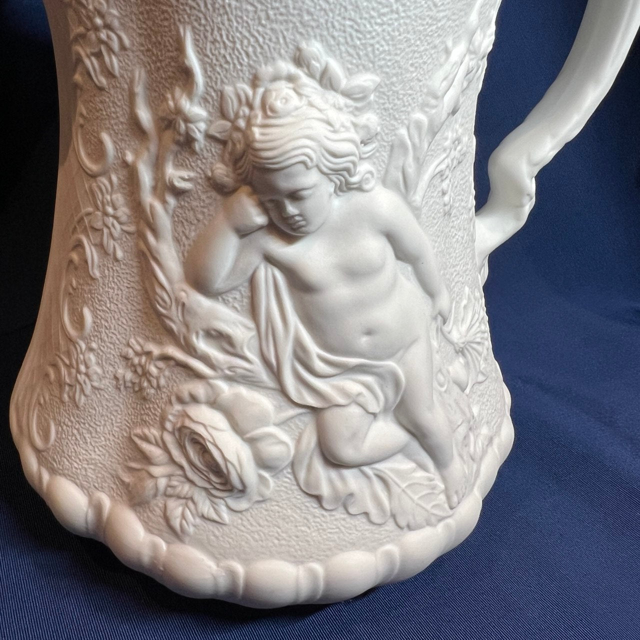 Portmeirion, Parian, Large Bisque Porcelain Pitcher