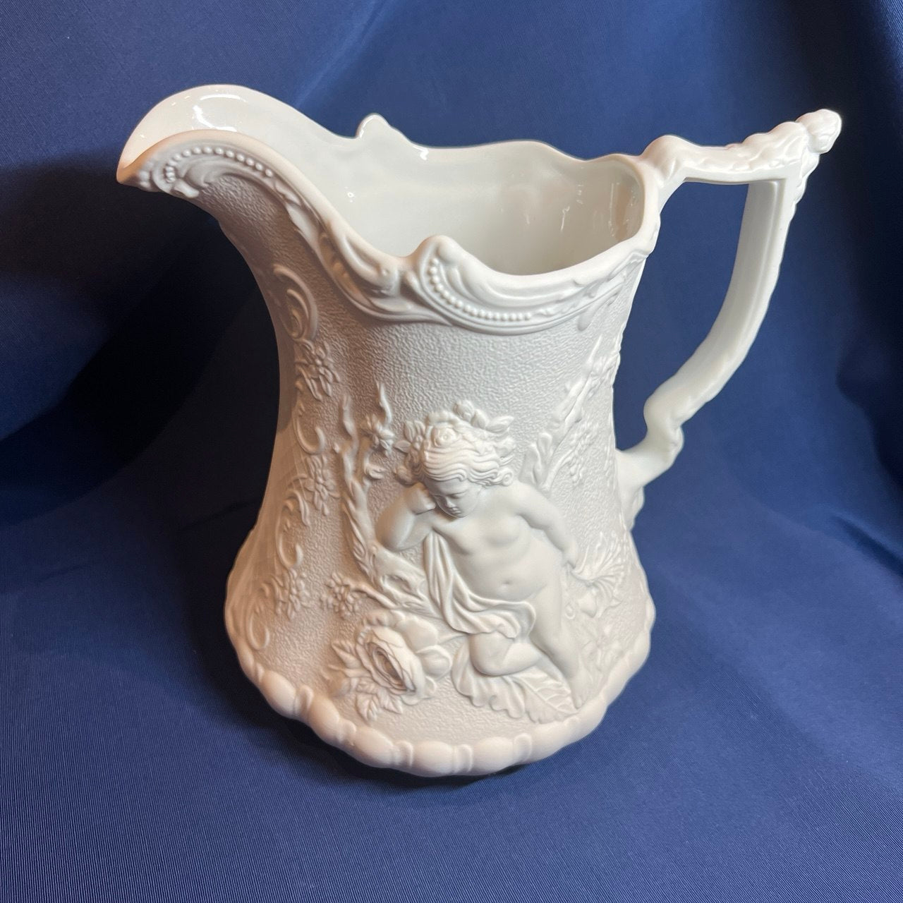 Portmeirion, Parian, Large Bisque Porcelain Pitcher