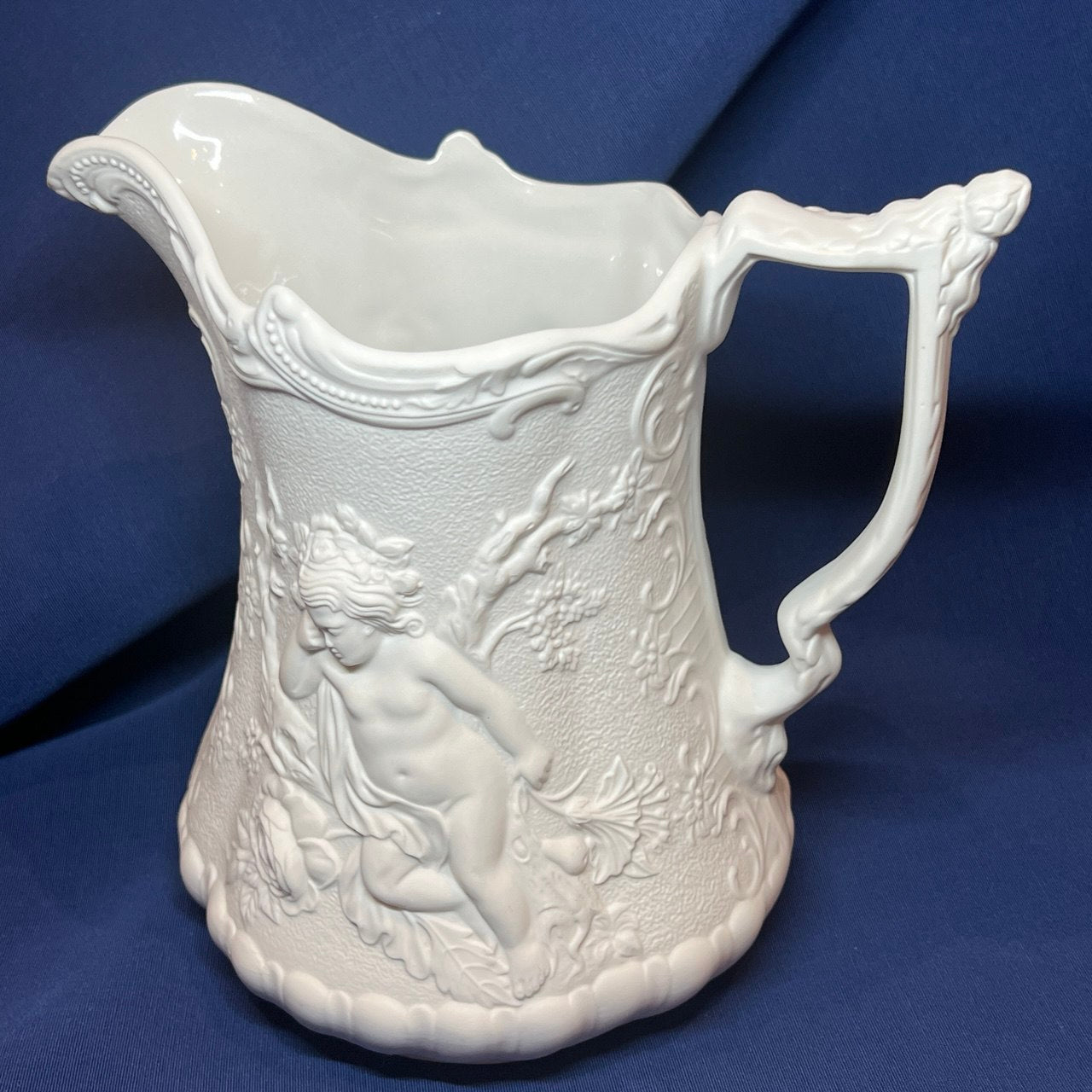 Portmeirion, Parian, Large Bisque Porcelain Pitcher
